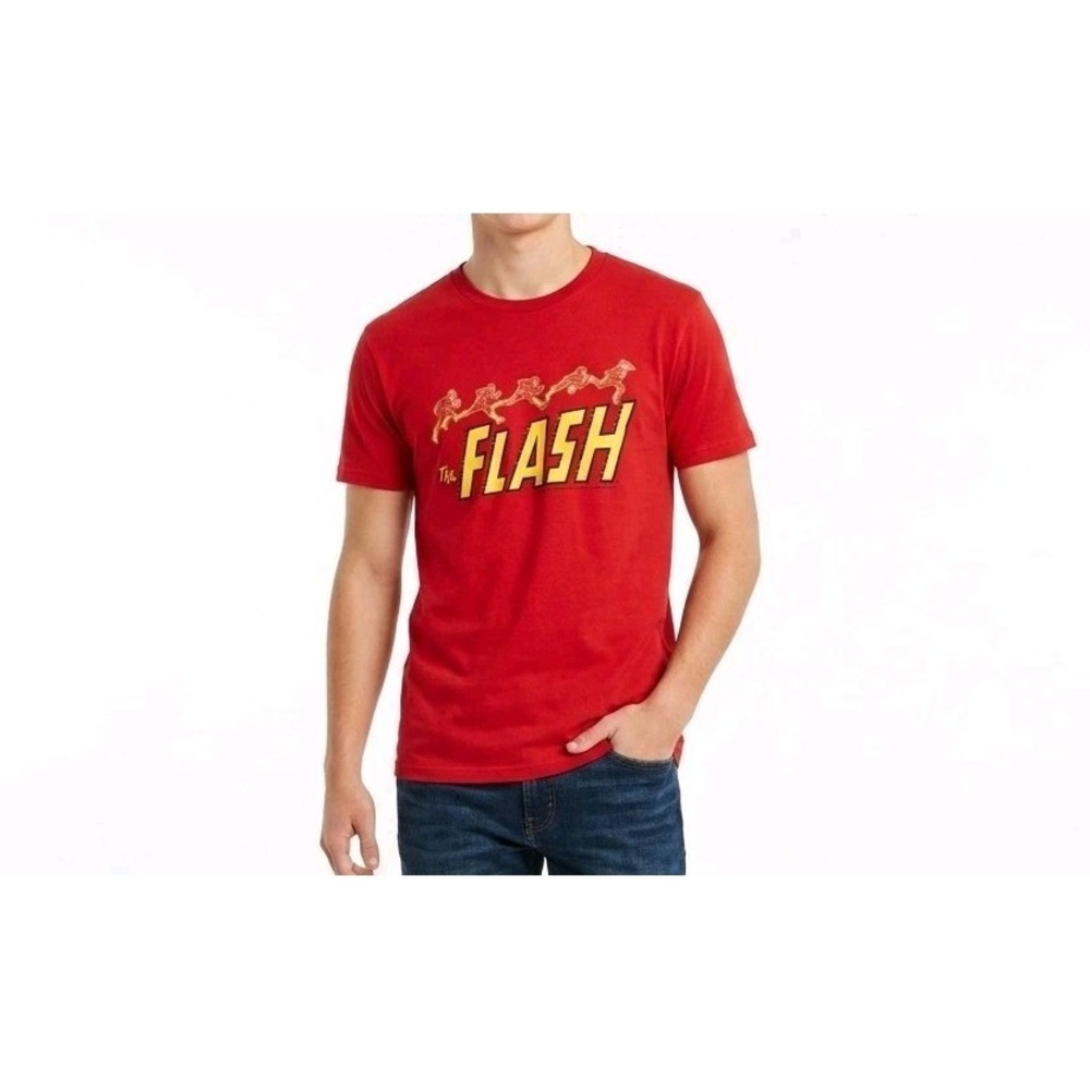 Tultex‎  Comics The Flash T-Shirt Youth Boys  XL Red Logo Super Hero